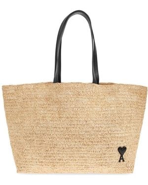 Ami Paris Tote Bags - Natural