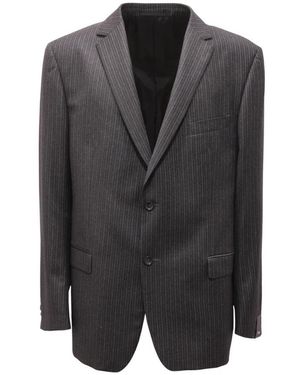 ZEGNA Pinstripes Wollen Pak Donkergrijs - Zwart
