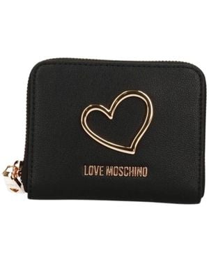 Love Moschino Kleines Portemonnaie Mit Logo-Plakette - Schwarz