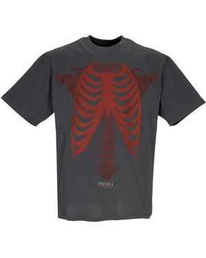 PHOBIA ARCHIVE Tops ,Grijs ,Katoen Bones Tee - Zwart