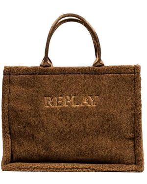 Replay Tote Bags - Brown