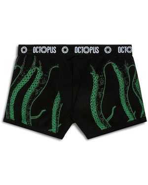 Octopus Ondergoed ,Groen ,Katoen Groene Outline Boxer Met Tentakel Print
