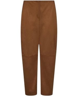 Marella Straight Trousers - Marrone