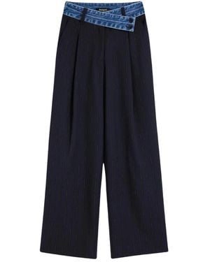 Desigual Wide Trousers - Blue