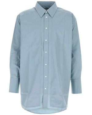 Ami Paris Poplin Button-Down Shirt - Blue