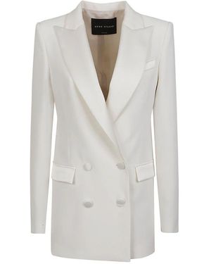 Hebe Studio Giacca smoking bianca rever a punta - Bianco