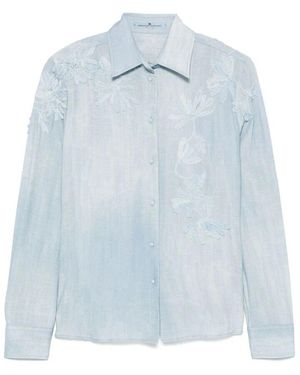 Ermanno Scervino Hellblaues Klassisches Hemd Mit Kragen