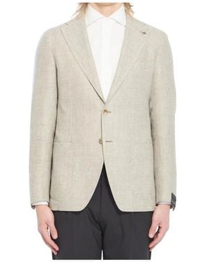Tagliatore Linnen Blend Blazer - Naturel