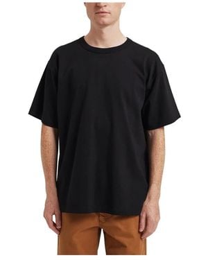 Norse Projects Schwarzes Heavy T-Shirt Urbaner Stil