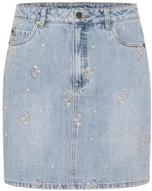 Kaffe Denim Skirts - Bleu