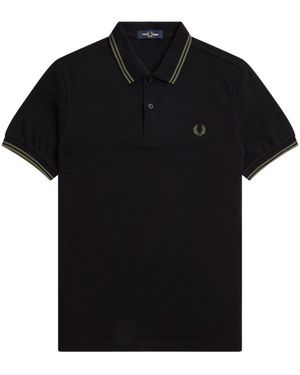 Fred Perry Polo a righe doppie - Nero