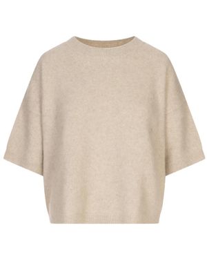 P.A.R.O.S.H. Round-Neck Knitwear - Naturel