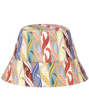 Etro Sombrero Cubo Con Estampado De Verano, Mujer, Talla - Rojo