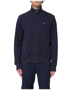 Napapijri Blaue Zipup Sweatshirt Casual Stil
