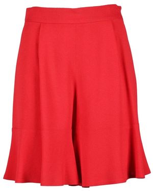 L'Autre Chose Chique Acetaat Viscose Shorts - Rood