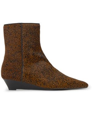 Castañer Schoenen ,Bruin ,Leer Tatiana Enkellaars
