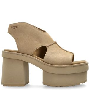 UGG Hohe Sandalen W Neue Höhen Plateau T-Riemen - Natur