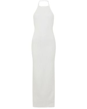 Jacquemus Kleedjes ,Wit ,Leer Tablier Midi Jurk