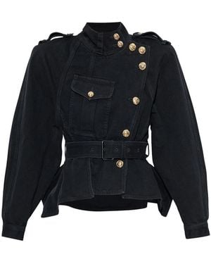 Balmain Denim Jackets - Negro