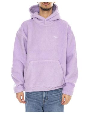 Obey Hoodies & Sweatvesten ,Paars ,Polyester Hooded Fleece Sweatshirt