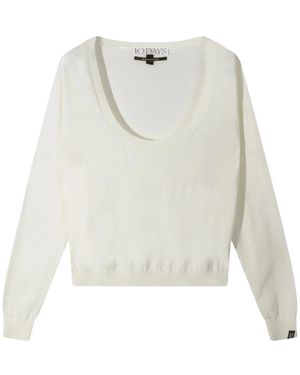 10Days Straight Cut Deep V-Neck Knit - Wit