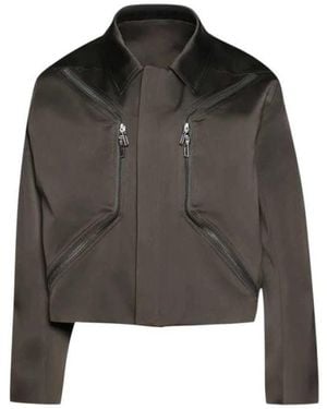 Rick Owens Jassen ,Grijs ,Katoen Heizer Mac Jacket - Zwart