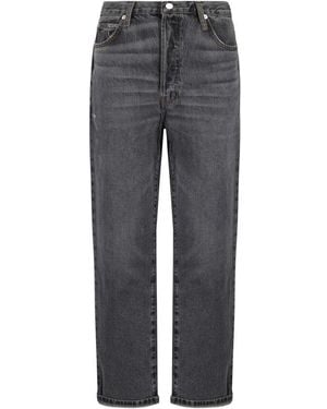 FRAME Vintage Baumwollhose Mit Knopfverschluss - Grau