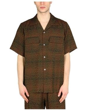 Needles Short Sleeve Shirts - Marrón