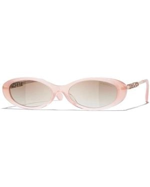 CHANEL Oval Sonnenbrille - Pink