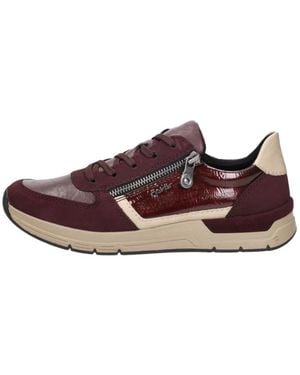 Rieker Schoenen ,Rood ,Lage Sneakers - Bruin