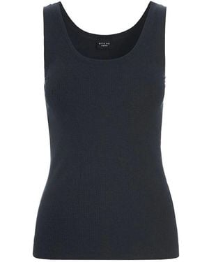 Bitte Kai Rand Schwarzes rippentop naibu stil - Blau