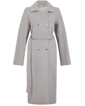 Moorer Double-Breasted Coats - Grey