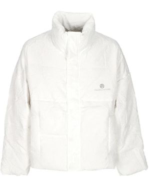 Acupuncture Weiße Daunenjacke Mit Stehkragen