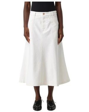 A.P.C. Denim Skirts - White
