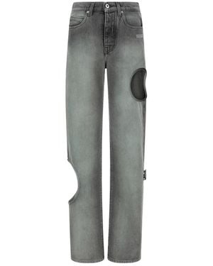 Off-White c/o Virgil Abloh Loose Fit Jeans - Gray