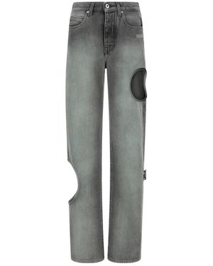 Off-White c/o Virgil Abloh Spray New Meteor Jeans - Grijs