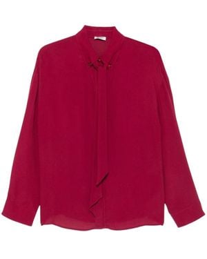 Liu Jo Wf6330T2578 Blouse Met Sjaaldetail - Rood