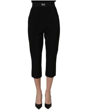 Dolce & Gabbana Cropped Trousers - Negro