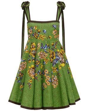 ALÉMAIS Mini Babydoll Sommerkleid - Grün