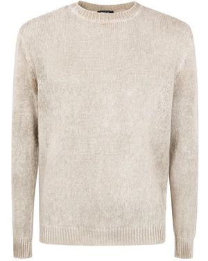 Avant Toi Round-Neck Knitwear - White
