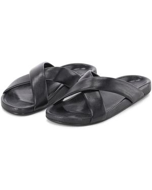 Saint Laurent Schoenen ,Zwart ,Leer Slippers