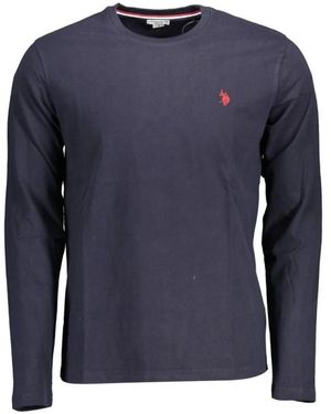 U.S. POLO ASSN. Besticktes Logo Rundhals T-Shirt - Blau