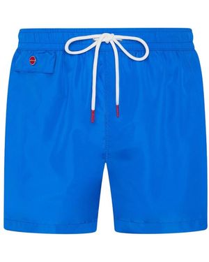 Kiton Blaue polyester swim boxer shorts