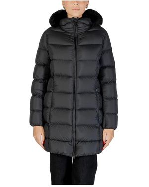 Colmar Jassen ,Zwart ,Polyester Zwarte Hoodie Winterjas Voor Vrouwen