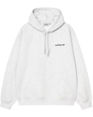 Carhartt Hoodies & Sweatvesten ,Grijs ,Hoodies - Wit