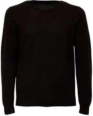 Zanone Rundhals-Strickware - Schwarz