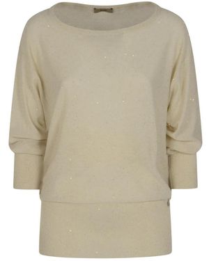 Herno Round-Neck Knitwear - Natural