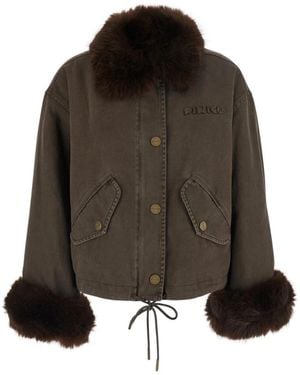 Pinko Faux Fur & Shearling Jackets - Marron