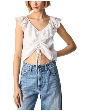 Pepe Jeans Sleeveless Tops - Blue