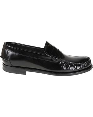 Prada Loafer Aus Gebürstetem Leder - Schwarz